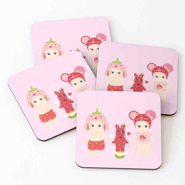 Item preview, Robby Rabbit Loop Ear Mouse Strawberry Love Series Sonny Cherub Pink Jam Valentine Edition Angel  designed and sold by Makeartwhynot.