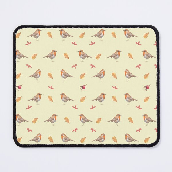 Item preview, Watercolor Robin & Rose Hips - Autumn Nature Illustration and Pattern - Robin, Oak Leaves, Rosehip Art designed and sold by Laurus Lunaris.