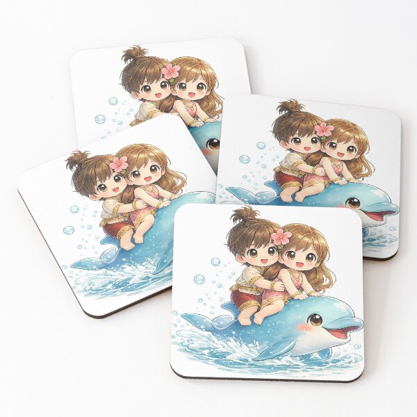 Item preview, Joyful Children Riding a Dolphin designed and sold by Chokhdi289shop.