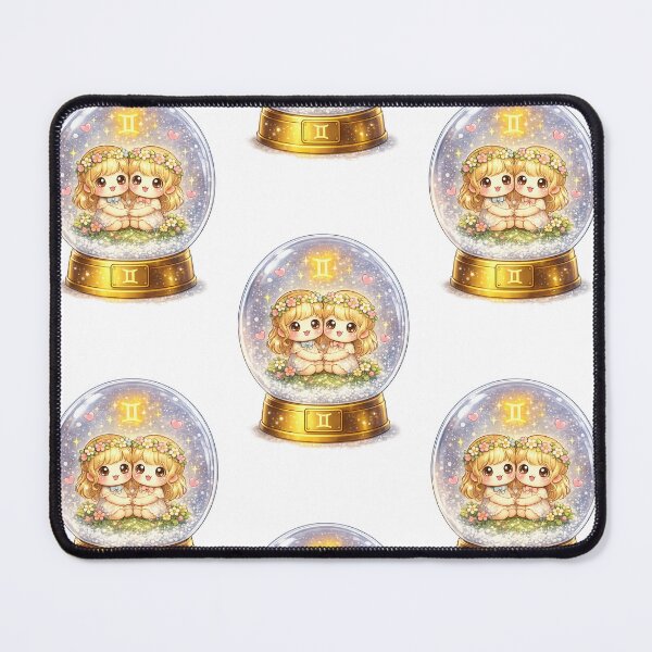 Item preview, Kawaii Gemini in a Snow Globe designed and sold by Lolilas.