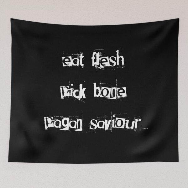Item preview, eat flesh - white on black designed and sold by Still Standing Society.
