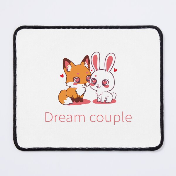 Item preview, Rabbit and fox style "Dream couple" designed and sold by JSFStore.