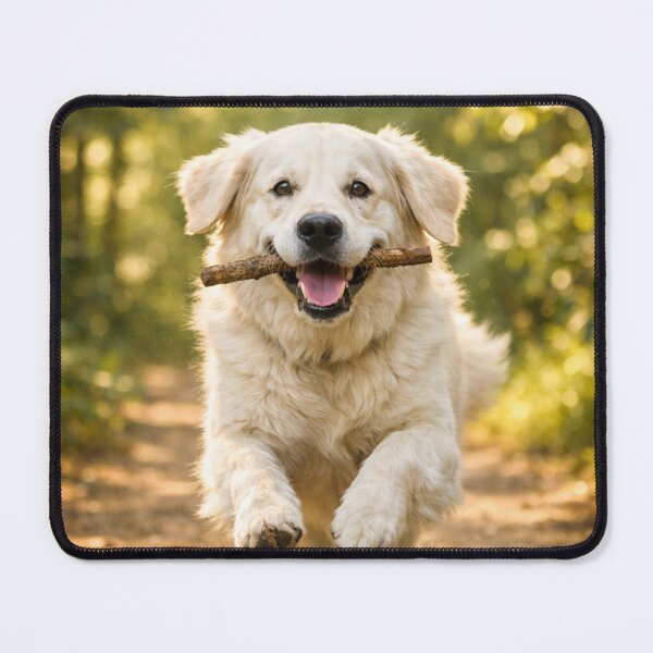 Item preview, Happy Golden Retriever Running with Stick – Joyful Dog Art designed and sold by Darlin8888.