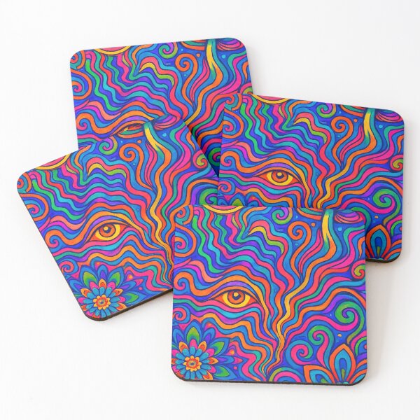 Item preview, Psychedelic Rock Pattern – 60s 70s Trippy Vintage Music Art designed and sold by Arte Cartoon From TagTeam Group.