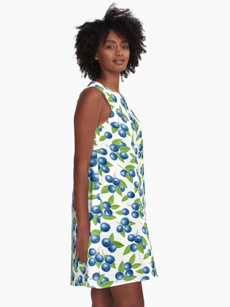 Alternate view of Blueberry seamless pattern A-Line Dress