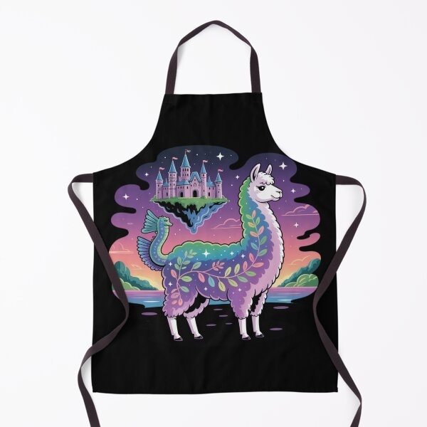 Item preview, Cute Rainbow Llama Dragon Wings Magical Castle Art designed and sold by DailySparks.