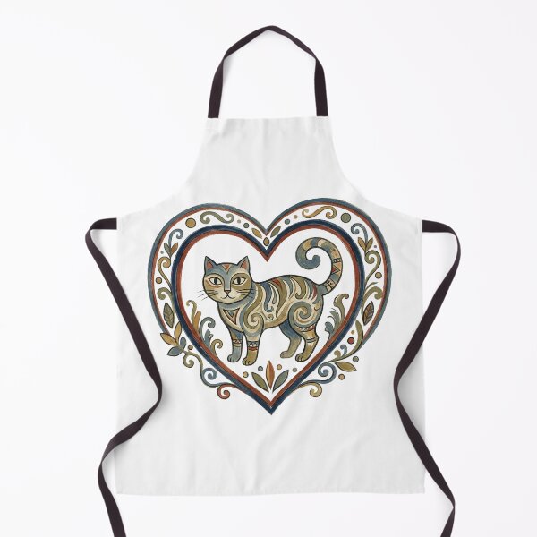 Item preview, The Celestial Garden Cat: A Vibrant Folk Art Masterpiece designed and sold by FreiherrPK.