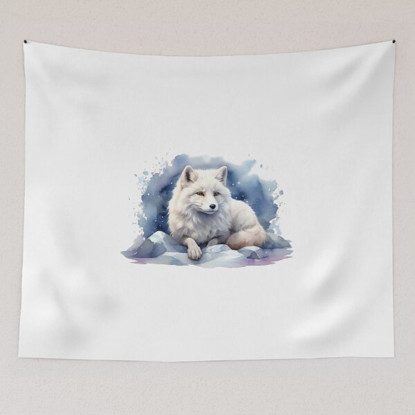 Item preview, Arctic fox in the snow – watercolor full of winter magic designed and sold by Rose Design & Photos.