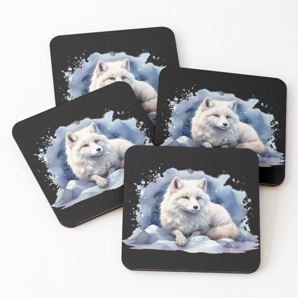 Item preview, Arctic fox in the snow – watercolor full of winter magic designed and sold by Rose Design & Photos.