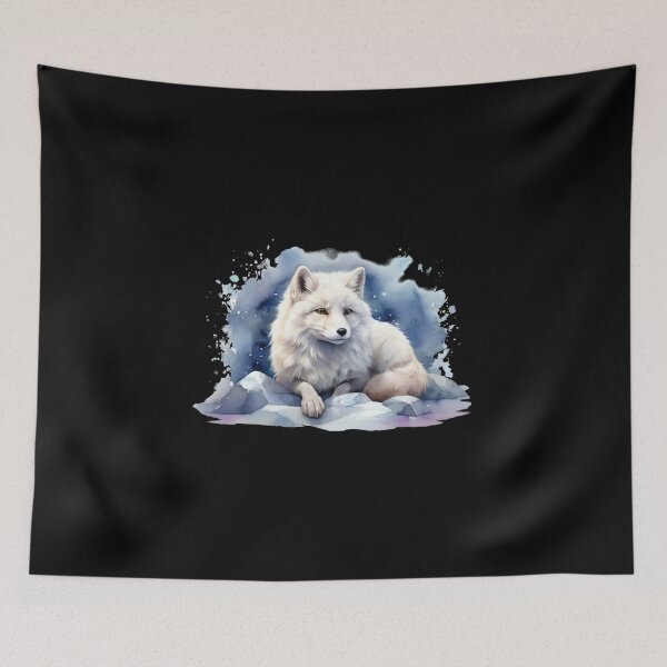 Item preview, Arctic fox in the snow – watercolor full of winter magic designed and sold by Rose Design & Photos.