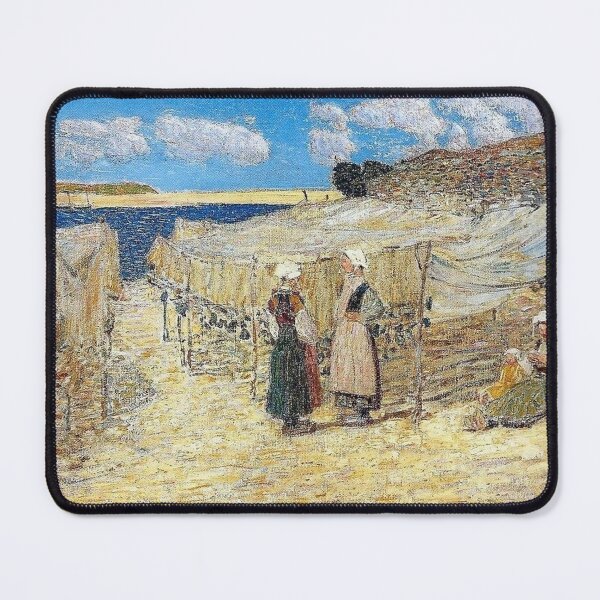Item preview, Breton Women Repairing Nets designed and sold by tomorrowsart.
