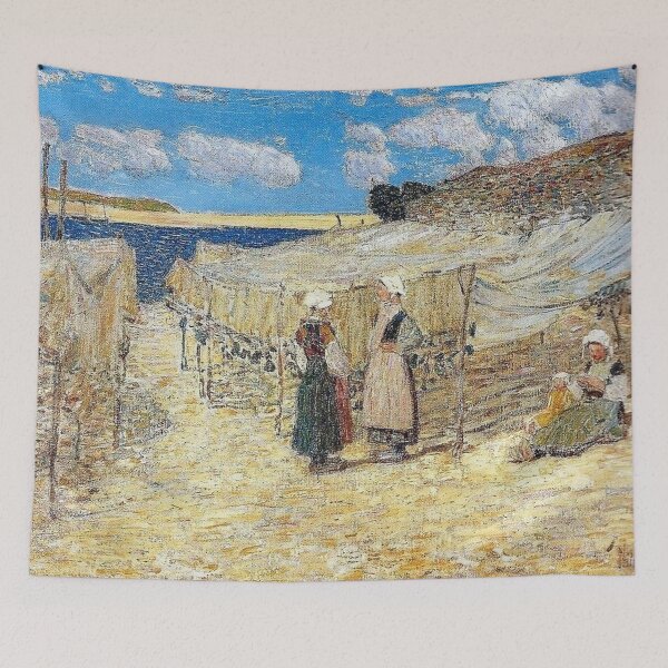 Item preview, Breton Women Repairing Nets designed and sold by tomorrowsart.