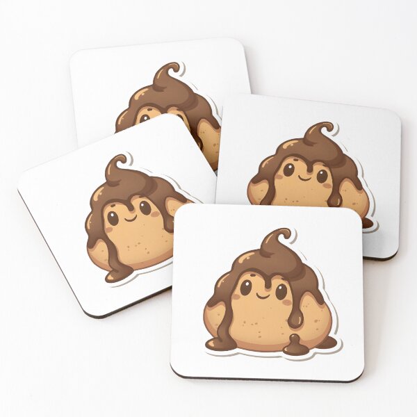 Item preview, Cute Chocolate Blob – Adorable Kawaii Dessert Character Illustration designed and sold by StickerNexa.