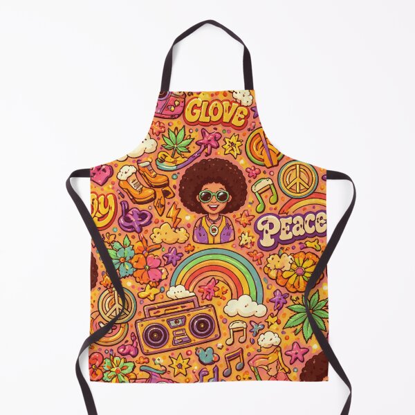 Item preview, Hippie Style from 60s-70s: Peace and Love Pattern designed and sold by Arte Cartoon From TagTeam Group.