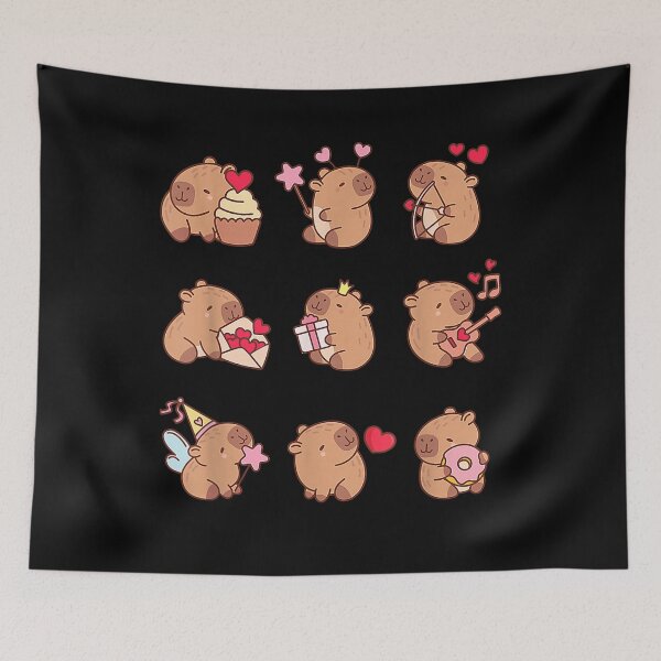 Item preview, Super Cute Capybaras Girlie Capybara Art for Men Women Kids , Capybara Gift Lover  designed and sold by DZIRI NAJAT.