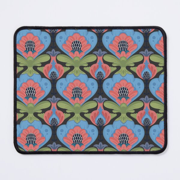 Item preview, Sylized flower ornamentation pattern (dark blue) designed and sold by istolar Pattern design & illustration.