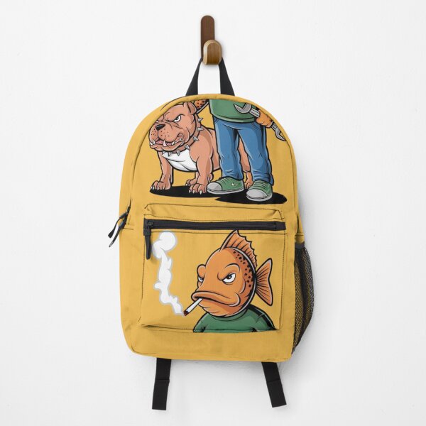 Item preview, Angry Fish Mechanic & Pitbull - Edgy Anthropomorphic Streetwear Art T-Shirt designed and sold by ZyxDes.