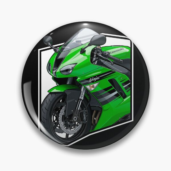 Item preview, Kawasaki Ninja ZX-6R – Green Supersport Bike Vector Illustration designed and sold by enzoade.