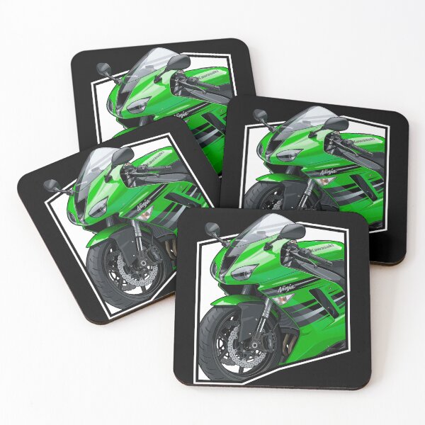 Item preview, Kawasaki Ninja ZX-6R – Green Supersport Bike Vector Illustration designed and sold by enzoade.