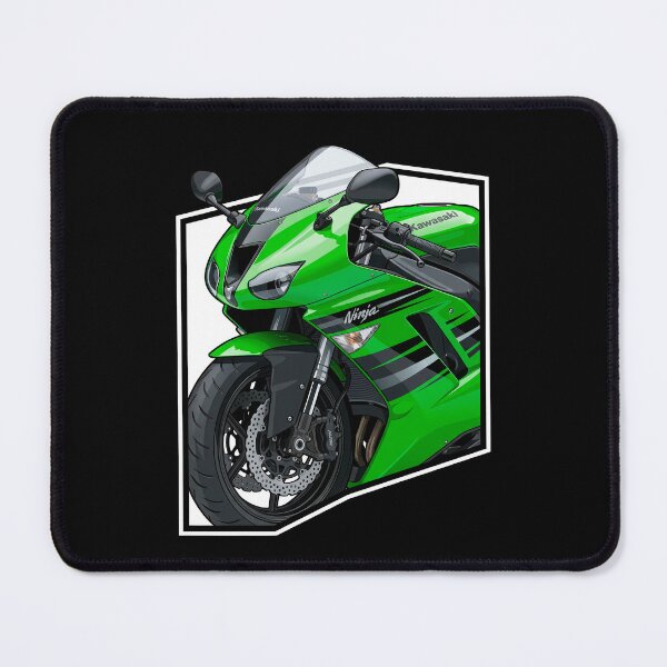 Item preview, Kawasaki Ninja ZX-6R – Green Supersport Bike Vector Illustration designed and sold by enzoade.