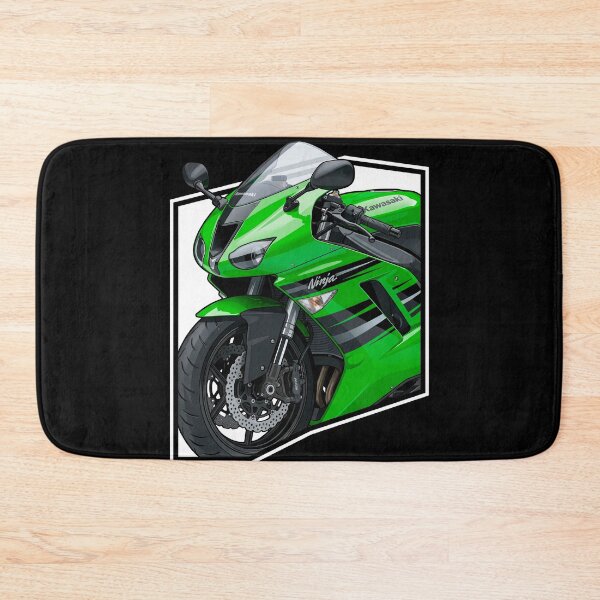 Item preview, Kawasaki Ninja ZX-6R – Green Supersport Bike Vector Illustration designed and sold by enzoade.
