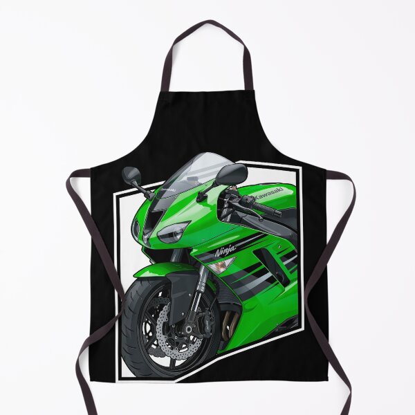 Item preview, Kawasaki Ninja ZX-6R – Green Supersport Bike Vector Illustration designed and sold by enzoade.