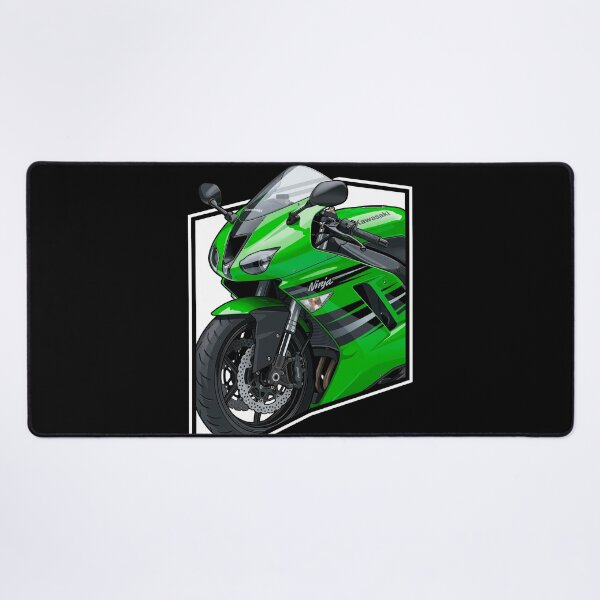 Item preview, Kawasaki Ninja ZX-6R – Green Supersport Bike Vector Illustration designed and sold by enzoade.