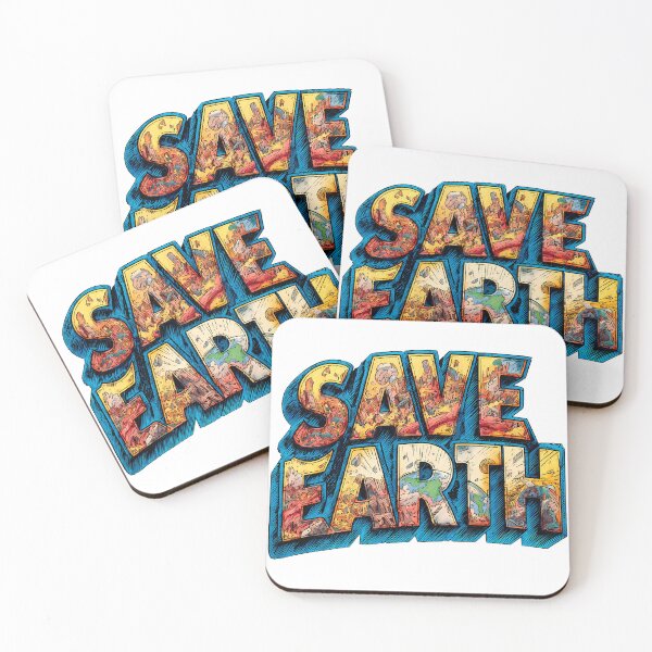 Item preview, Save Earth Retro Comic Typography - Vibrant Eco-Conscious Urban Art designed and sold by DesignArtist.ia.