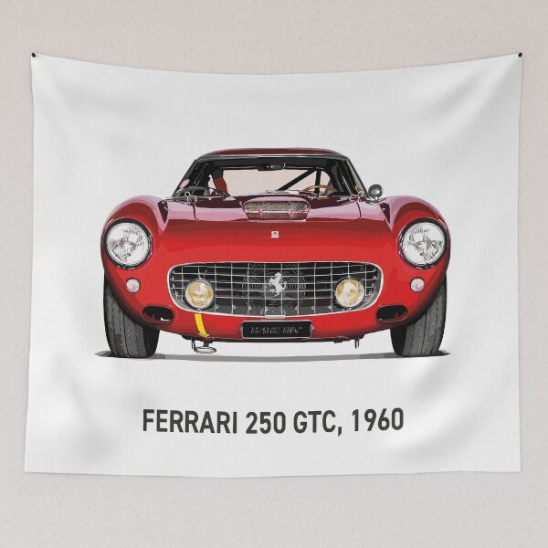 Item preview, Vintage Classic Car Ferrari 250 GRC 1960 designed and sold by PrintCarClub.