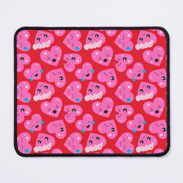 Item preview, Cute Pink Heart iPhone Case - Kawaii OMG, Smiling, Winking and Crying Hearts on Red Background designed and sold by FestivityFinds.