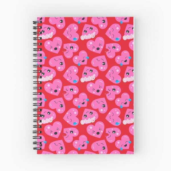 Item preview, Cute Pink Heart iPhone Case - Kawaii OMG, Smiling, Winking and Crying Hearts on Red Background designed and sold by FestivityFinds.