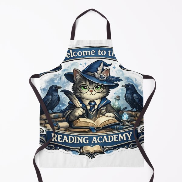 Item preview, Reading Academy Bookworm Cat Sticker designed and sold by Chytanka.