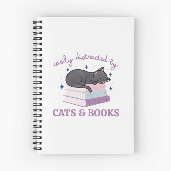 Item preview, Easily Distracted By Cats And Books Cute Bookish Black Cat designed and sold by winterpumpkin.