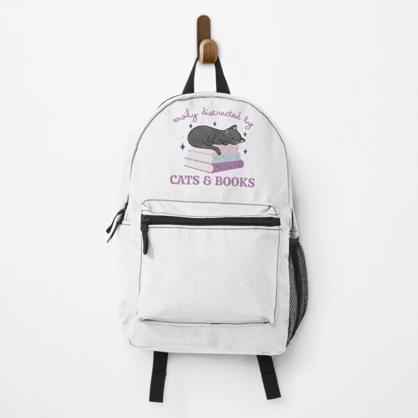 Item preview, Easily Distracted By Cats And Books Cute Bookish Black Cat designed and sold by winterpumpkin.