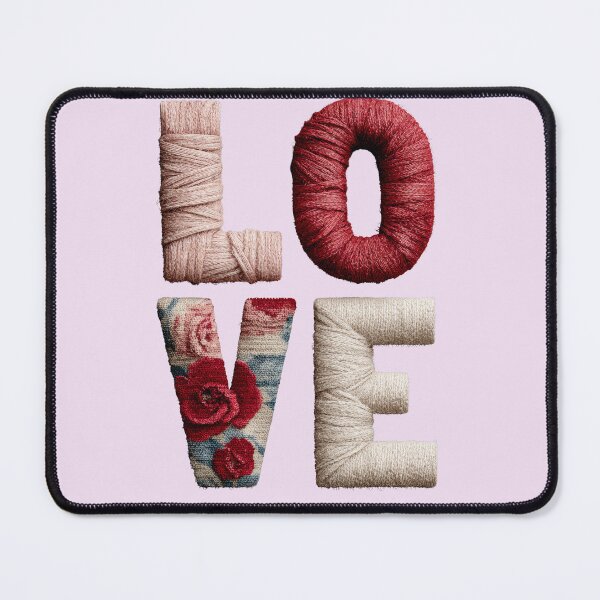 Item preview, LOVE Yarn Letters – Cozy Knitted Typography Design designed and sold by Maryna_Reine.