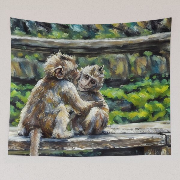 Item preview, Hugging Monkeys designed and sold by tomorrowsart.