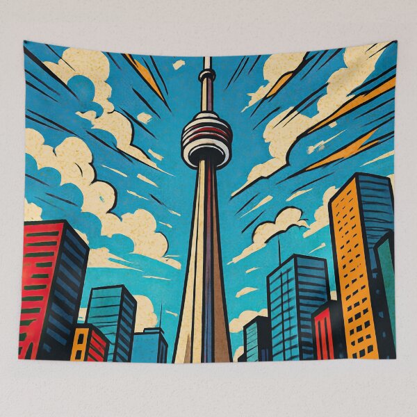 Item preview, CN Tower | Comics stylCartoone -  designed and sold by ComicsFactory.