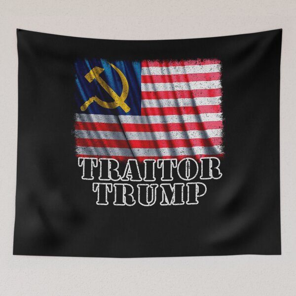 Item preview, Trump Putin Russia Traitor Funny Impeach Trump Flag Design designed and sold by cgocgy.