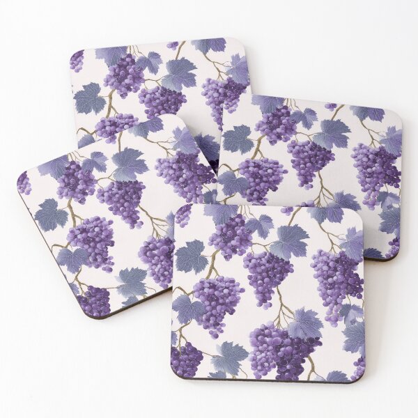 Item preview, Purple Grape Botanical Seamless Pattern – Elegant Vineyard Illustration designed and sold by NewArt33.