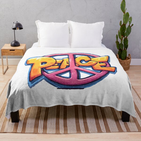 Item preview, SEO Title: Peace Symbol Retro Typography - Vibrant 3D Graffiti Style Lettering designed and sold by DesignArtist.ia.