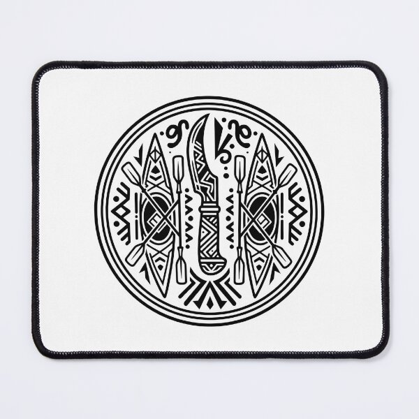 Item preview, Inuit Kayak & Knife Tribal Badge - Greenland Heritage Art designed and sold by Dakson Design - Fantasy Art.