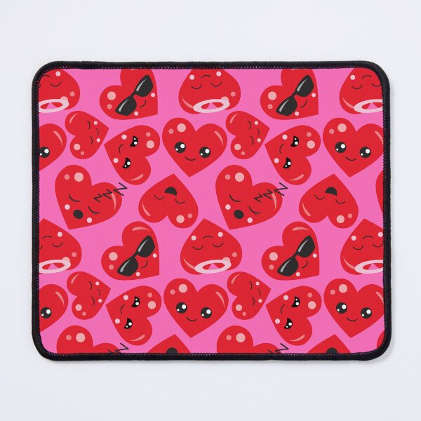 Item preview, Kawaii Red Heart iPhone Case - Cute Sleepy Hearts with Sunglasses on Pink Background designed and sold by FestivityFinds.