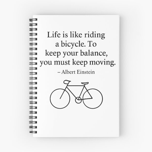 Item preview, Keep Moving – Albert Einstein Bicycle Quote Minimalist Design (Black Font) designed and sold by TshirtsLabs.