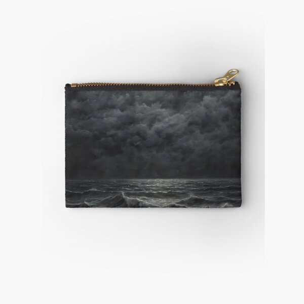 Item preview, Moonlit Stormy Sea – Dark Atmospheric Ocean Oil Painting with Dramatic Clouds designed and sold by Visualynx.