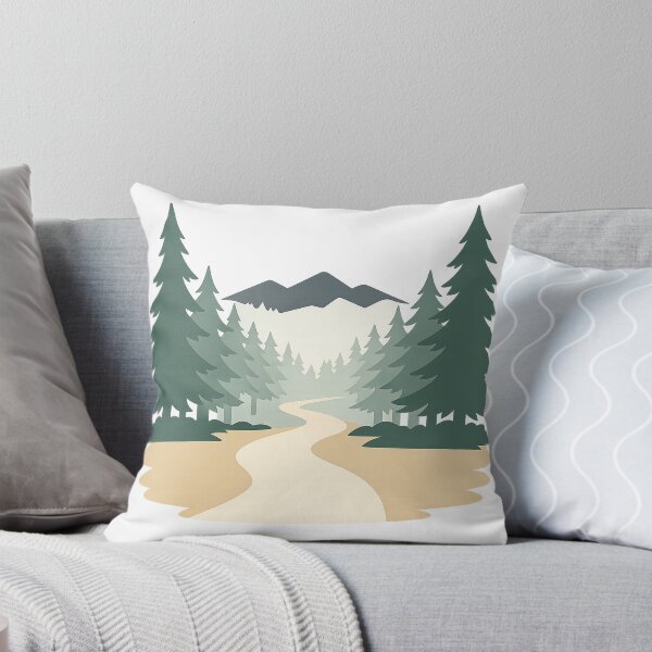 Item preview, Silent Forest Path – Minimal Scandinavian Hiking Illustration designed and sold by Fernova.