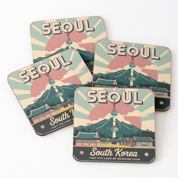 Item preview, Vintage Seoul Travel Poster – Retro Korea Wall Art designed and sold by ArtFlow Creations.