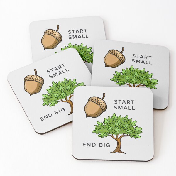 Item preview, Start Small End Big Oak Tree Acorn Growth Mindset Art designed and sold by SplashTastic.