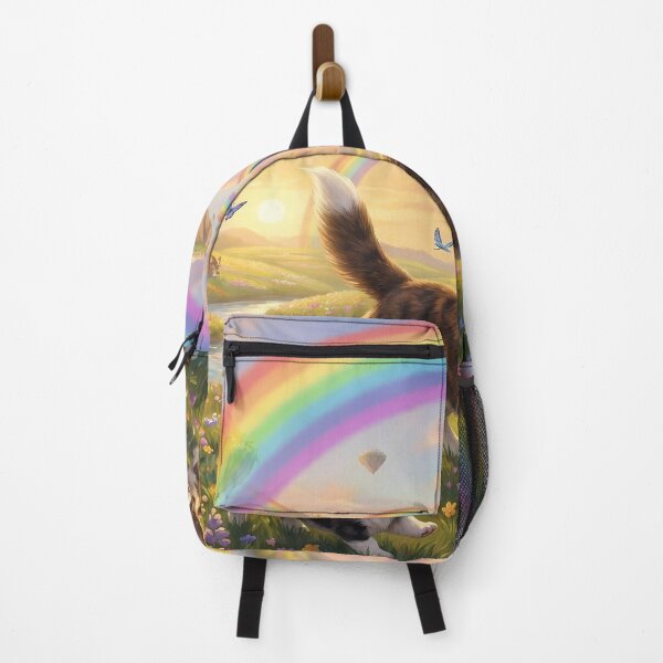 Item preview, Joyful Cardigan Welsh Corgi Family in Rainbow Paradise designed and sold by PetMemorialArt.