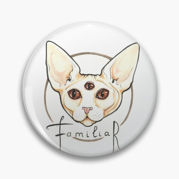 Item preview, Familiar - Hand-Drawn Mystical Cat illustration designed and sold by BlackLineLab.