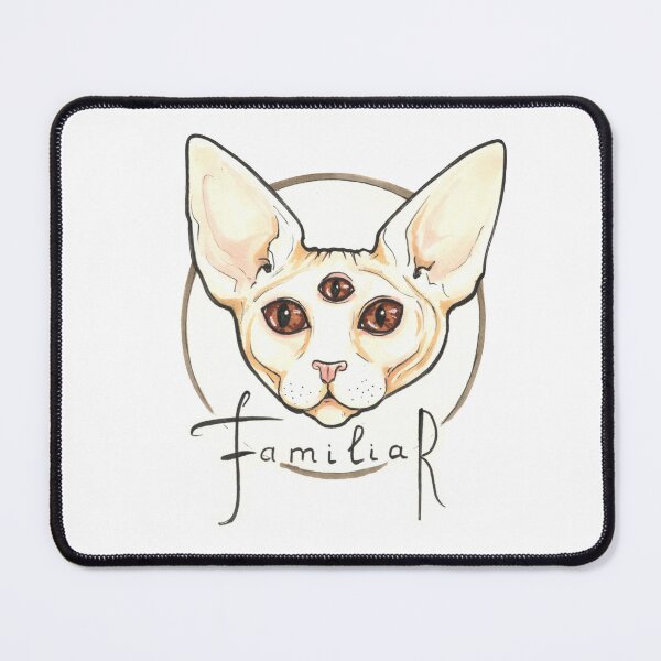 Item preview, Familiar - Hand-Drawn Mystical Cat illustration designed and sold by BlackLineLab.